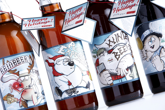 Works Design's 2013 holiday craft beer packaging